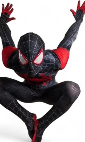 Miles Morales Spider-Man Jumpsuit Cosplay Costume Bodysuit Adult Halloween