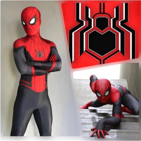 Spider-man Black and Red Suits Far From Home Spider Bodysuit